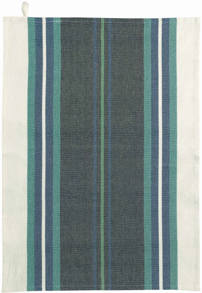 Dish towels - Yuna Recycled Dish Towel Marine/Naturel 50 X 70 - MAISON VIVARAISE - SDE VIVARAISE WINKLER