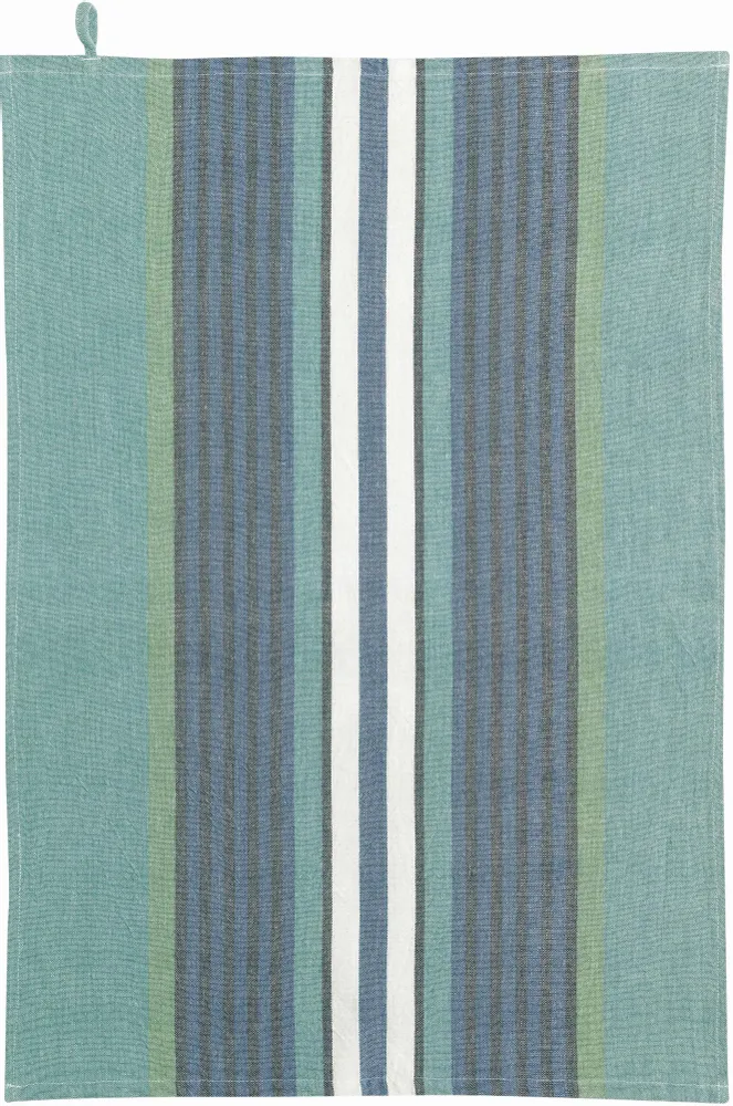 Torchons - Torchon recyclé Yuna Paon/naturel 50 x 70 - MAISON VIVARAISE - SDE VIVARAISE WINKLER