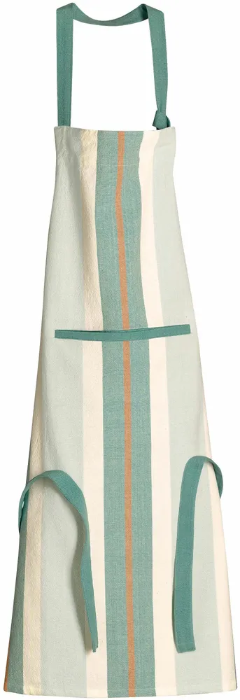 Tabliers de cuisine - Tablier de cuisine recyclé Yuna avec poche Vert eau 72 x 85 - MAISON VIVARAISE - SDE VIVARAISE WINKLER