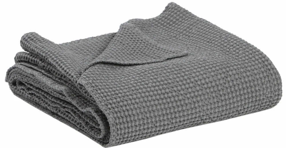 Linge de lit - Jeté recyclé Maia Tourterelle 240 x 260 - MAISON VIVARAISE - SDE VIVARAISE WINKLER