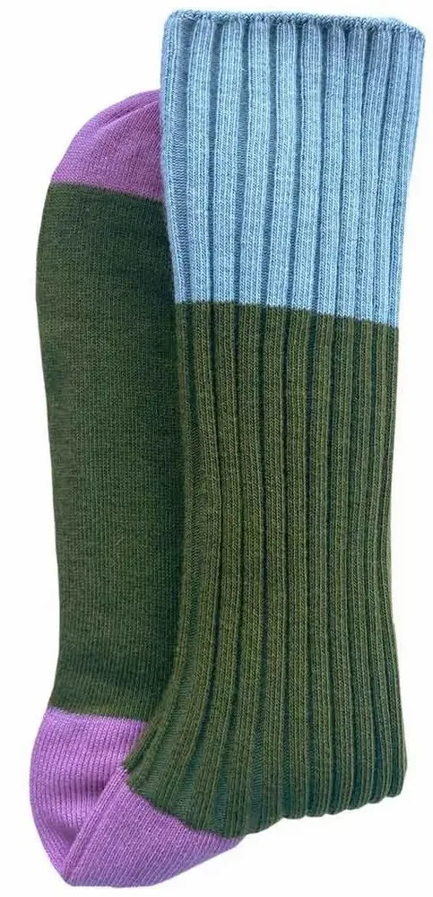 Socks - Yvette Socks Olive 42/45 - LA CERISE SUR LE GATEAU