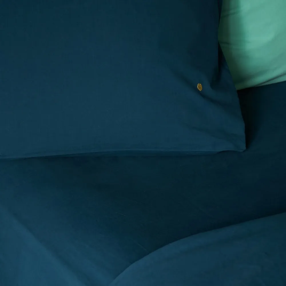 Linge de lit - Drap housse Céleste Orage 200 x 140 - LA CERISE SUR LE GATEAU