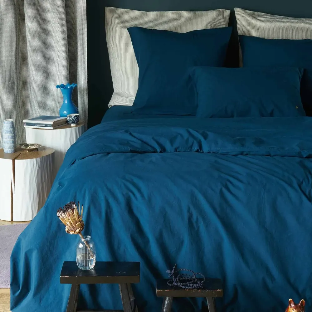 Linge de lit - Drap housse Céleste Orage 200 x 140 - LA CERISE SUR LE GATEAU