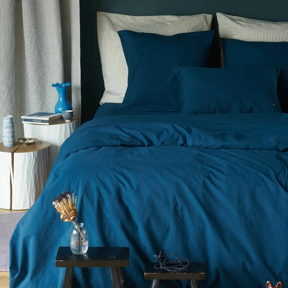 Linge de lit - Drap housse Céleste Orage 200 x 180 - LA CERISE SUR LE GATEAU