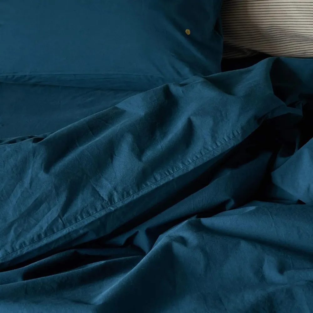 Linge de lit - Drap housse Céleste Orage 200 x 180 - LA CERISE SUR LE GATEAU