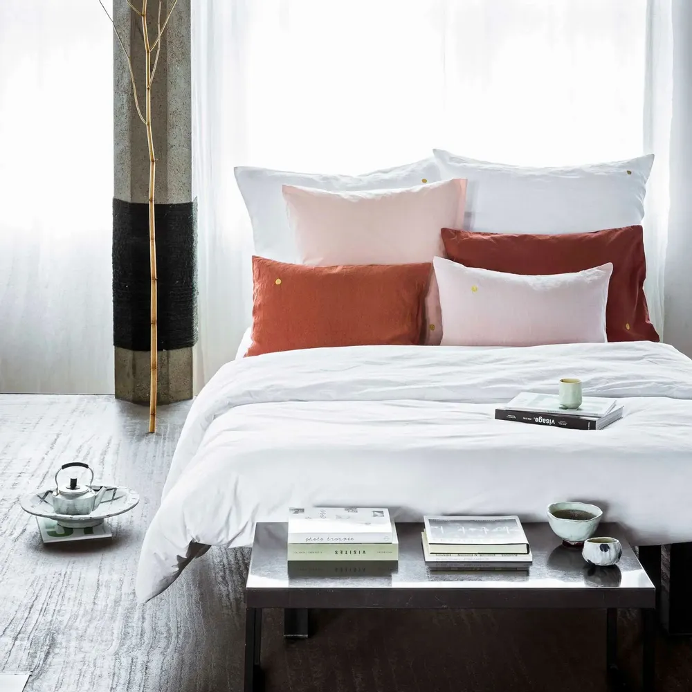 Bed linens - Céleste Duvet Cover Milk 240 X 260 - LA CERISE SUR LE GATEAU