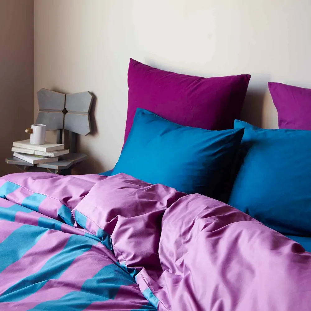 Linge de lit - Housse de couette Malo Purple rain/Orage 200 x 140 - LA CERISE SUR LE GATEAU