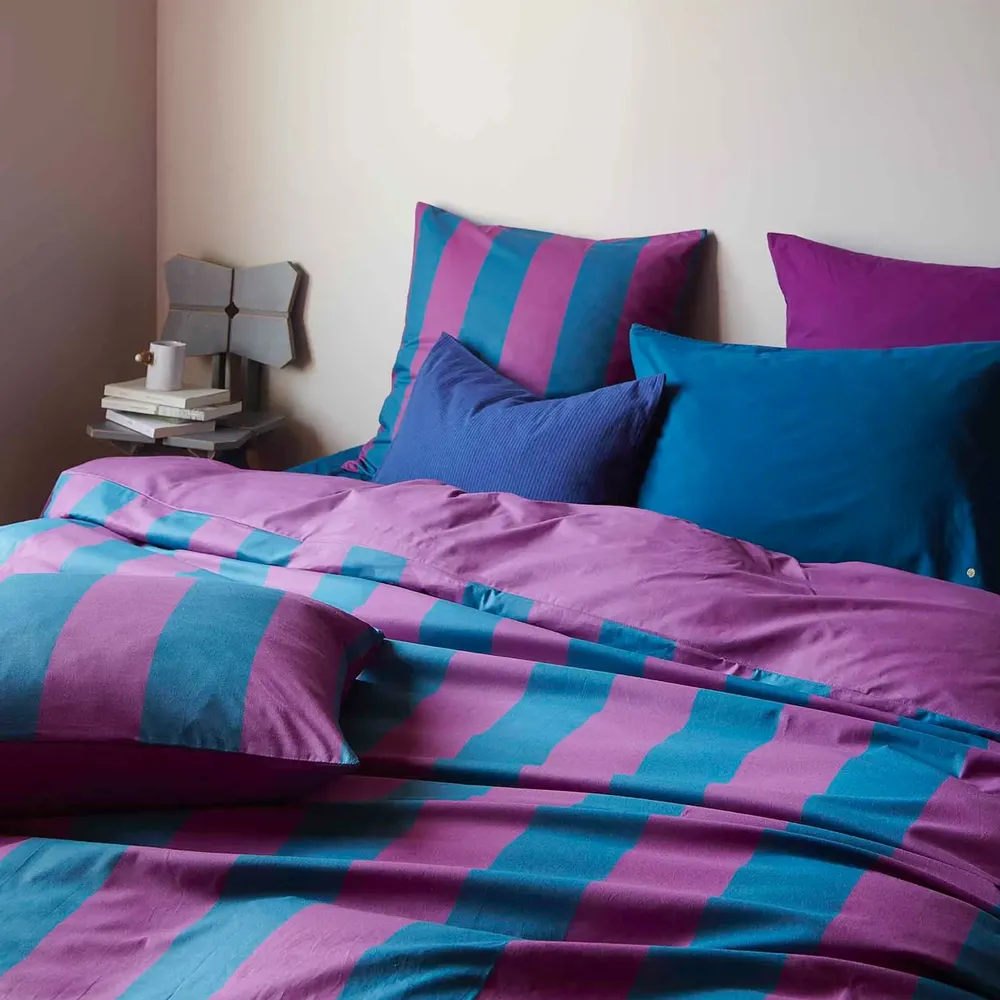 Linge de lit - Housse de couette Malo Purple rain/Orage 200 x 140 - LA CERISE SUR LE GATEAU