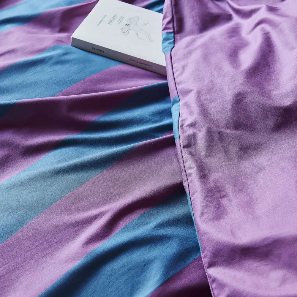 Linge de lit - Housse de couette Malo Purple rain/Orage 240 x 260 - LA CERISE SUR LE GATEAU