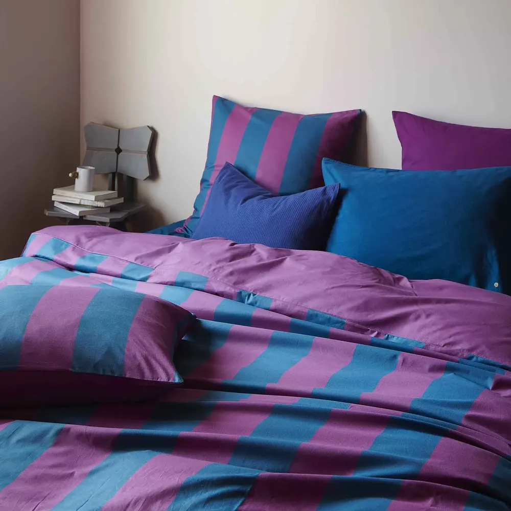 Linge de lit - Housse de couette Malo Purple rain/Orage 240 x 260 - LA CERISE SUR LE GATEAU