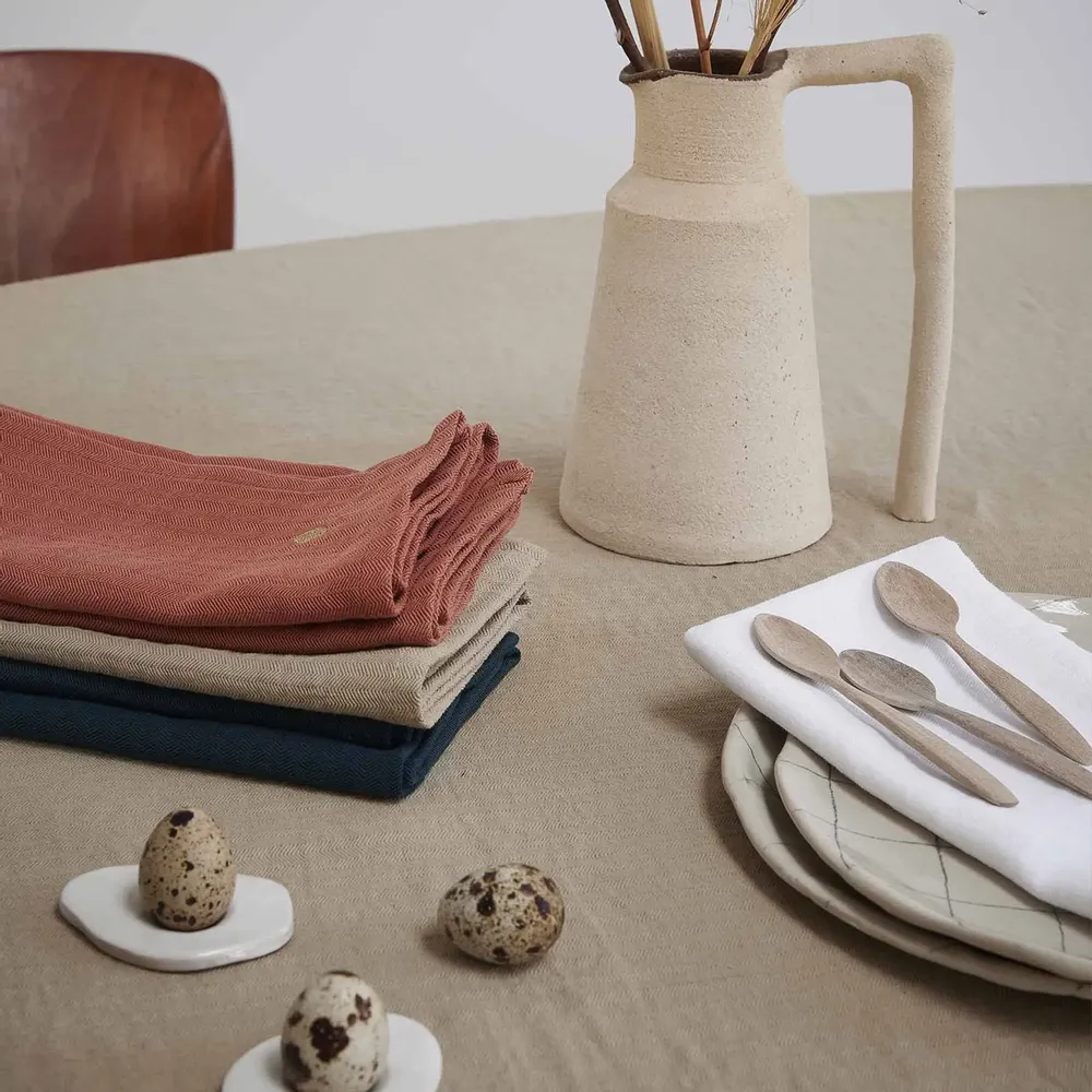 Table cloths - Marcel Tablecloth Ginger 160 X 250 - LA CERISE SUR LE GATEAU