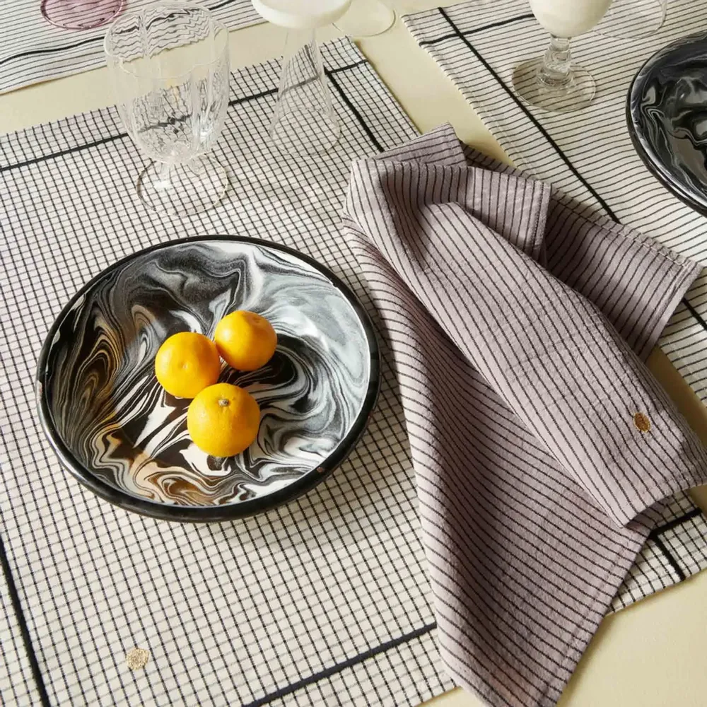 Napkins - Set of 2 Léonie napkins Poivre rose 40 X 40 - LA CERISE SUR LE GATEAU