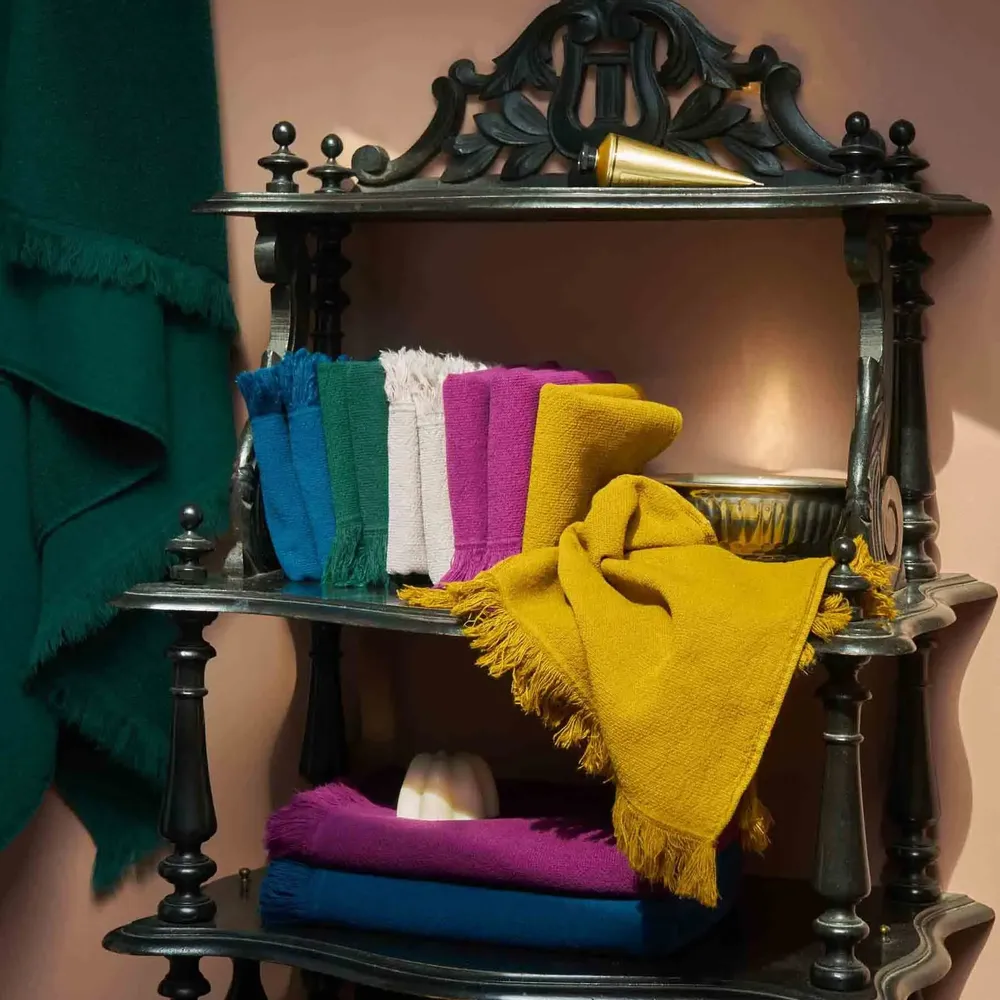 Bath towels - Set of 2 Luna guest towels Nuts 50 X 30 - LA CERISE SUR LE GATEAU