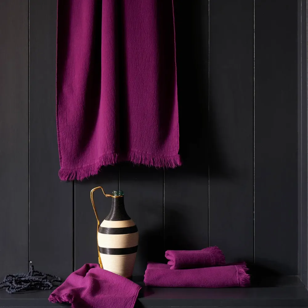 Serviettes de bain - Lot de 2 serviettes invités Luna Purple rain 50 x 30 - LA CERISE SUR LE GATEAU