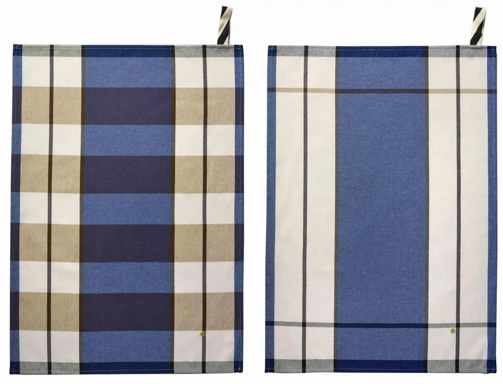Dish towels - Set of 2 Archie Tea Towels Indigo 70 X 50 - LA CERISE SUR LE GATEAU