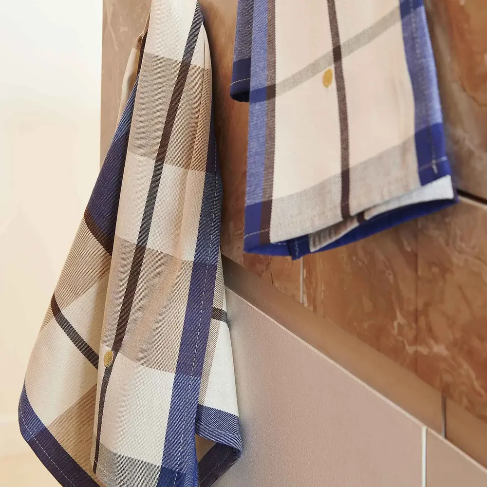 Dish towels - Set of 2 Archie Tea Towels Indigo 70 X 50 - LA CERISE SUR LE GATEAU