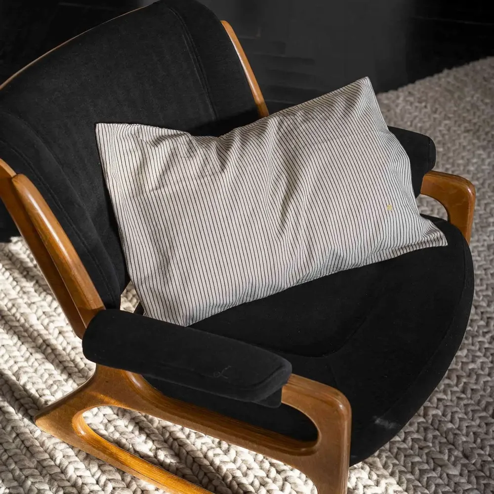 Linge de lit - Taie d'oreiller Léonie Caviar 70 x 50 - LA CERISE SUR LE GATEAU