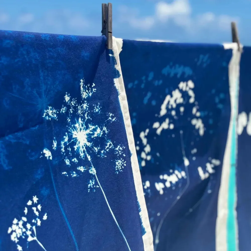 Dish towels - Tea Towel Fleurs de carotte Bleu 70 X 50 - LA CERISE SUR LE GATEAU