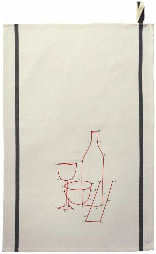 Torchons - Torchon Phil Drink Ecru 70 x 50 - LA CERISE SUR LE GATEAU