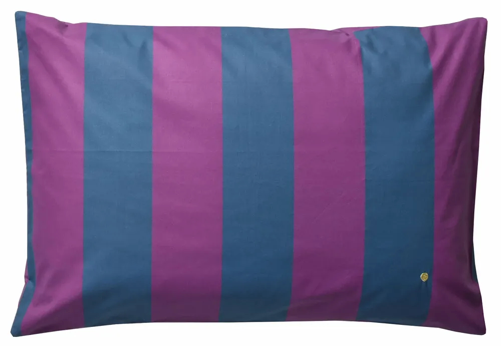Bed linens - Malo Pillowcase Purple rain/Orage 70 X 50 - LA CERISE SUR LE GATEAU