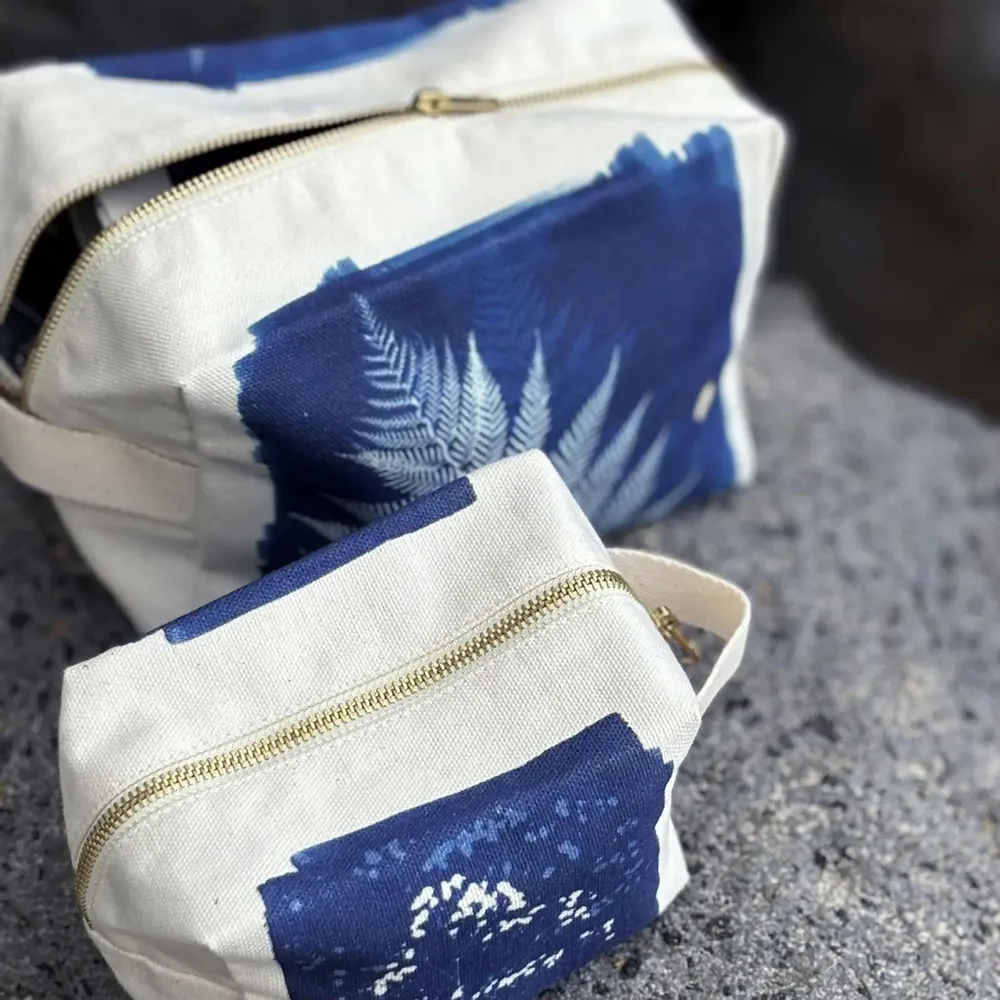 Clutches - Cube cosmetic bag Gypso Bleu S 15,5 X 10 X 10 - LA CERISE SUR LE GATEAU