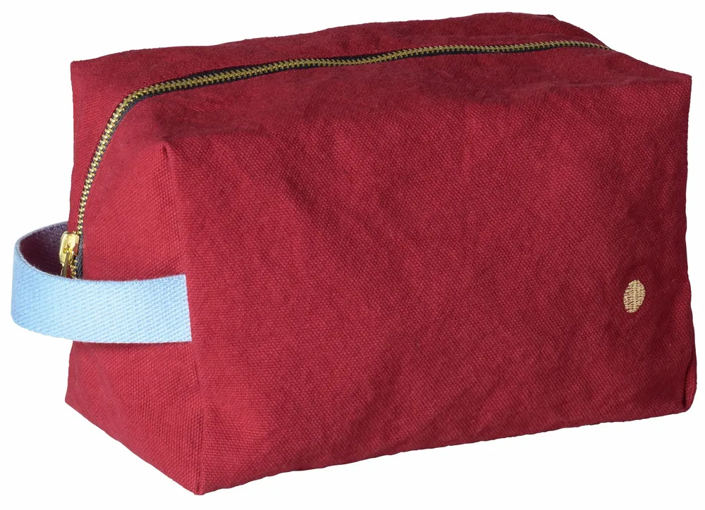 Clutches - Cube pouch Iona Cherry L 22 X 14 X 10,5 - LA CERISE SUR LE GATEAU
