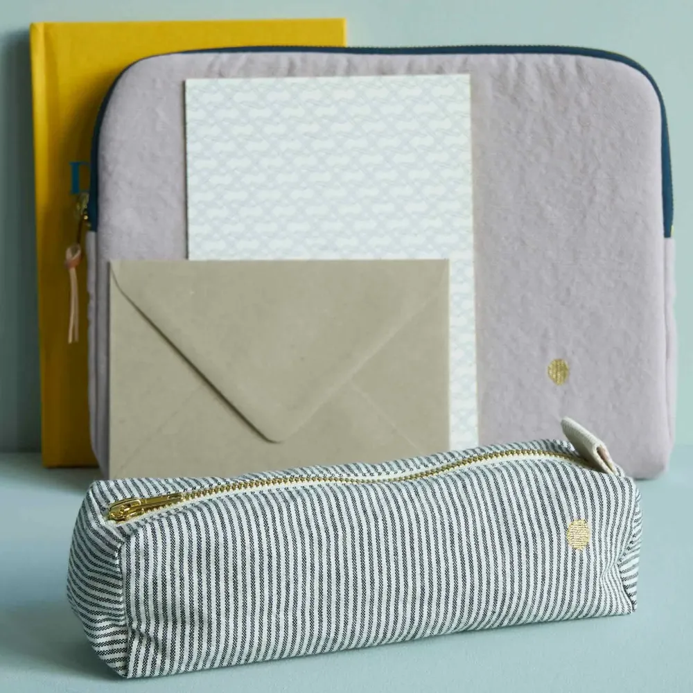 Pochettes - Trousse de bureau Finette Caviar 6 x 20 x 6 - LA CERISE SUR LE GATEAU