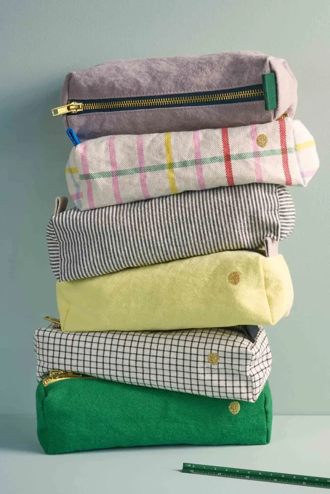 Pochettes - Trousse de bureau Finette Caviar 6 x 20 x 6 - LA CERISE SUR LE GATEAU