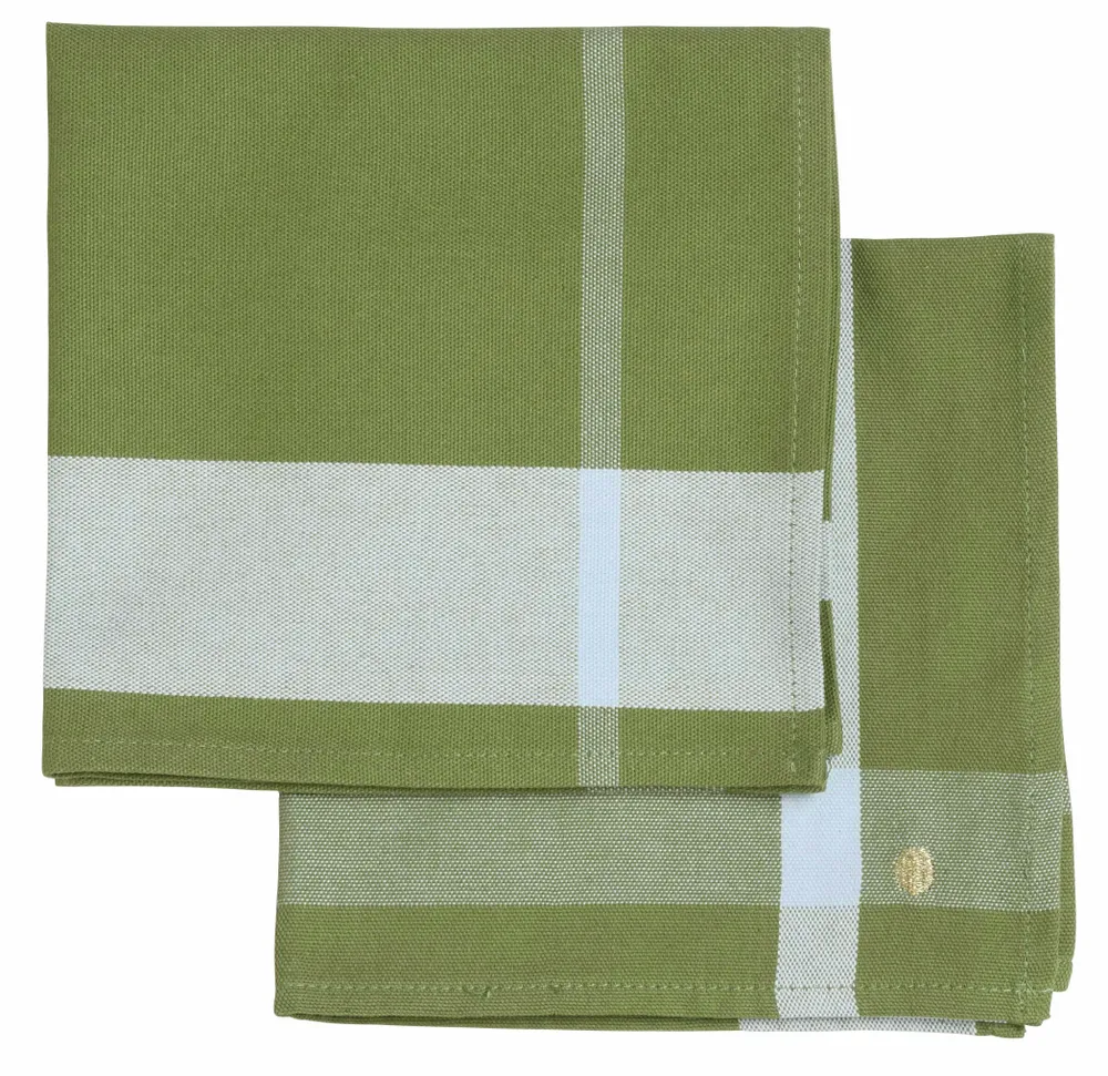 Serviettes - Lot de 2 serviettes de table La nonna Pistacchio 45 x 45 - LA CERISE SUR LE GATEAU