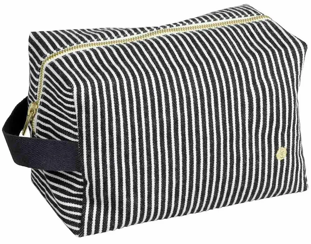 Pochettes - Trousse cube Basile Caviar L 14 x 22 11 - LA CERISE SUR LE GATEAU