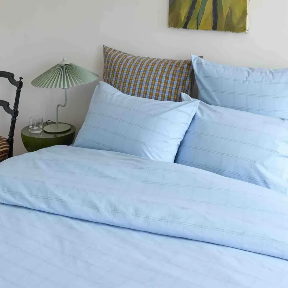 Linge de lit - Housse de couette Chloé Ciel 200 x 140 - LA CERISE SUR LE GATEAU