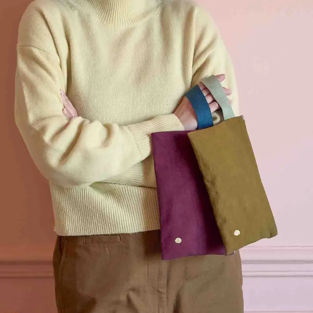 Clutches - Pouch with handle Iona Nuts 14 X 24 - LA CERISE SUR LE GATEAU