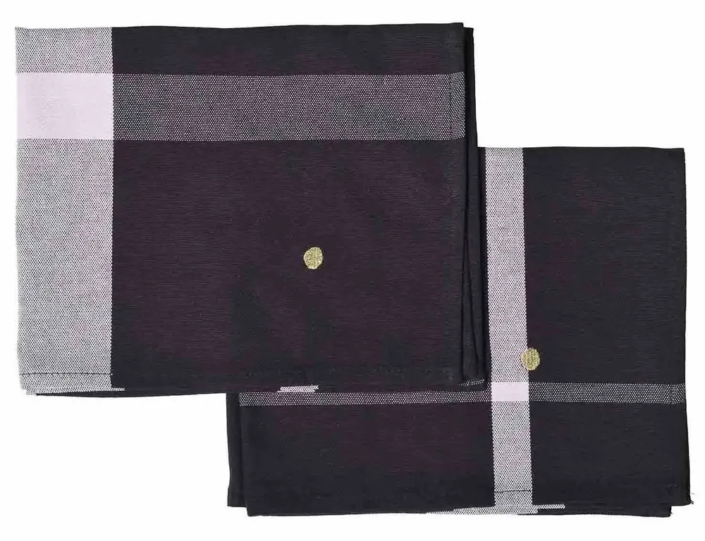 Table cloths - Set of 2 La nonna placemats Caviar 40 X 50 X 1 - LA CERISE SUR LE GATEAU