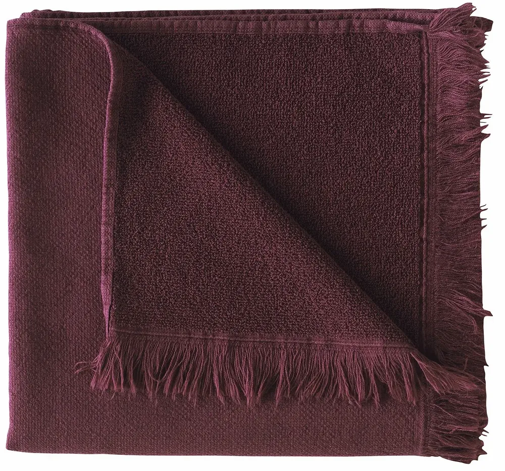 Bath towels - Luna Bath Towel Wine 100 X 50 - LA CERISE SUR LE GATEAU