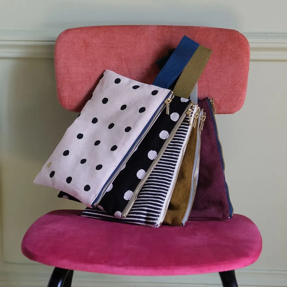 Clutches - Wristlet pouch Mio Écru 14 X 24 - LA CERISE SUR LE GATEAU