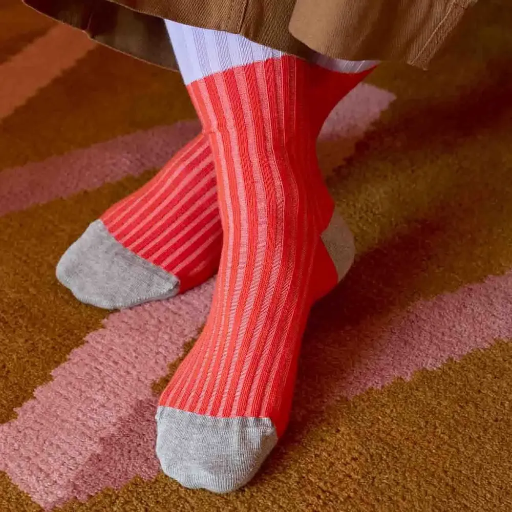 Chaussettes - Chaussettes Yvette Tangerine 42/45 - LA CERISE SUR LE GATEAU