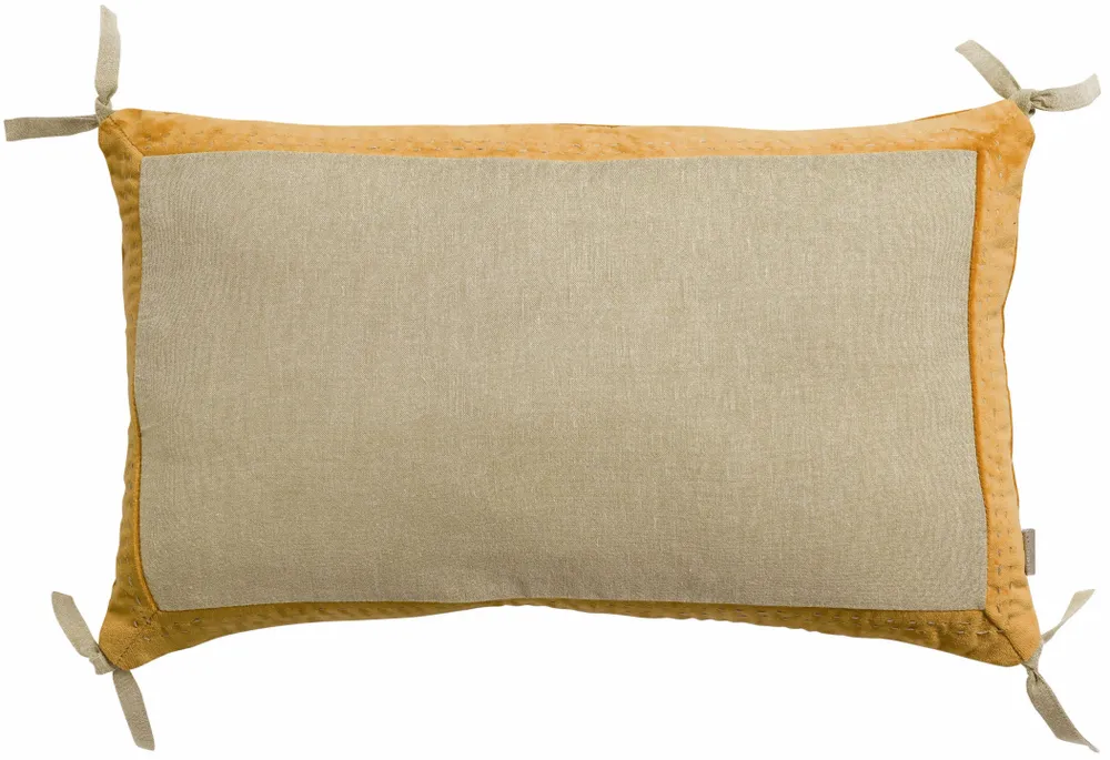 Cushions - Elise Chambray Cushion Maïs 30 X 50 - MAISON VIVARAISE - SDE VIVARAISE WINKLER