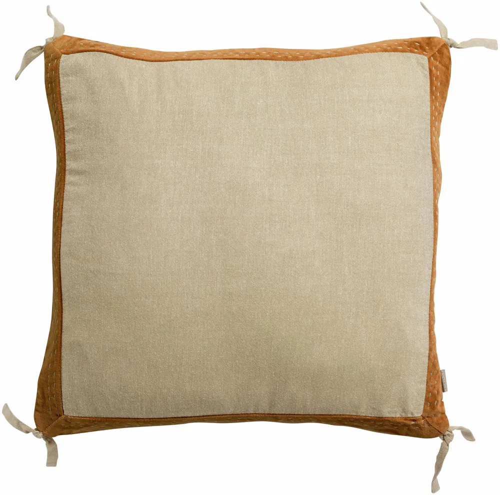 Cushions - Elise Chambray Cushion Rouille 45 X 45 - MAISON VIVARAISE - SDE VIVARAISE WINKLER