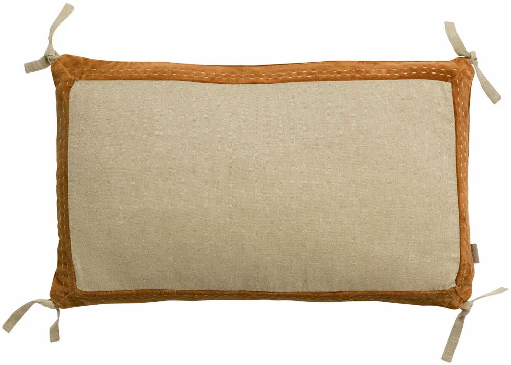 Cushions - Elise Chambray Cushion Rouille 30 X 50 - MAISON VIVARAISE - SDE VIVARAISE WINKLER