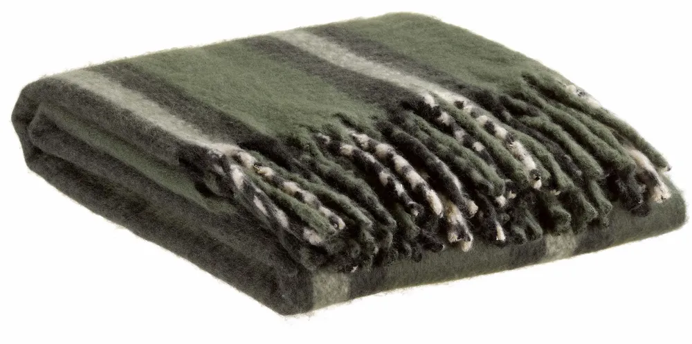 Throw blankets - Recycled Striped Throw Isabel Sapin 130 X 160 - MAISON VIVARAISE - SDE VIVARAISE WINKLER