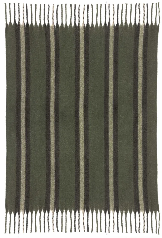 Throw blankets - Recycled Striped Throw Isabel Sapin 130 X 160 - MAISON VIVARAISE - SDE VIVARAISE WINKLER