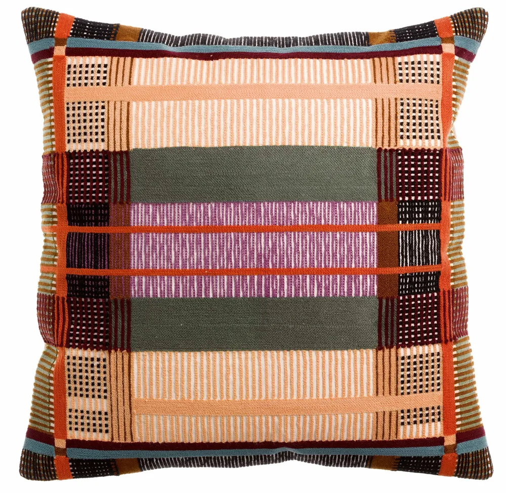 Coussins - Coussin brodé Kaël Multico 45 x 45 - MAISON VIVARAISE - SDE VIVARAISE WINKLER