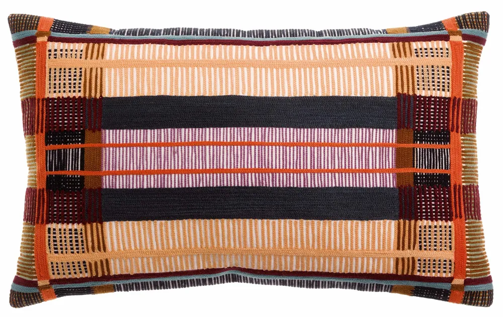 Coussins - Coussin brodé Kaël Multico 30 x 50 - MAISON VIVARAISE - SDE VIVARAISE WINKLER