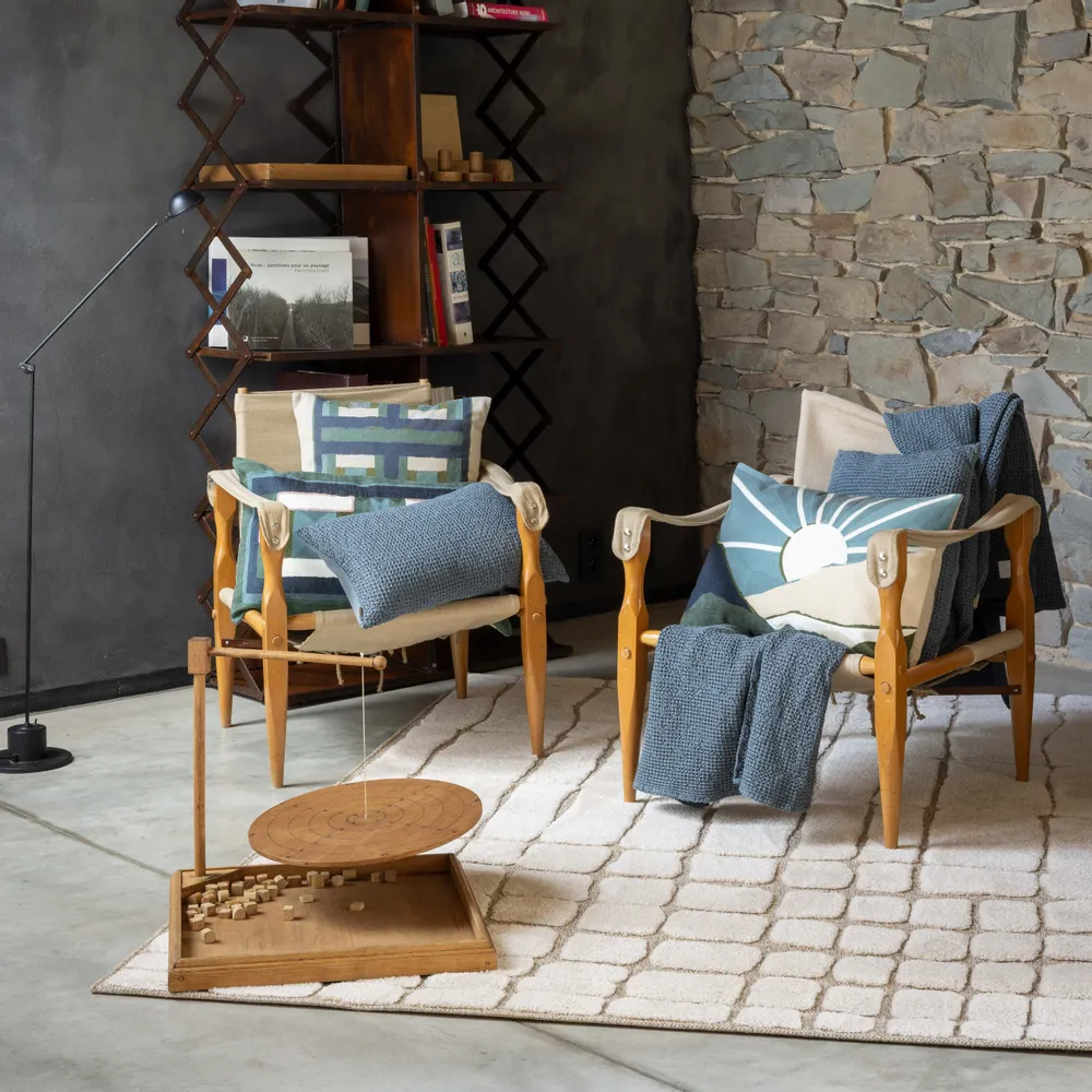 Linge de lit - Jeté recyclé Maia Plomb 180 x 260 - MAISON VIVARAISE - SDE VIVARAISE WINKLER