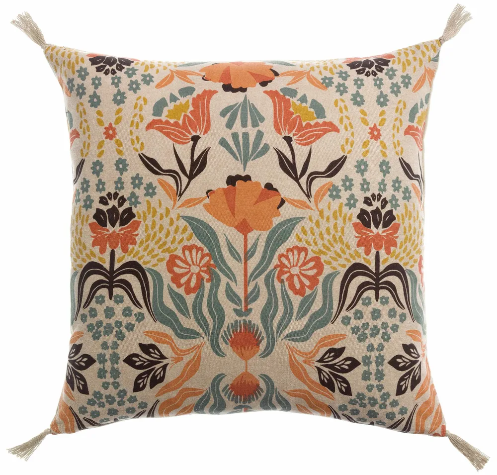 Cushions - Youri Printed Cushion Multico 45 X 45 - MAISON VIVARAISE - SDE VIVARAISE WINKLER