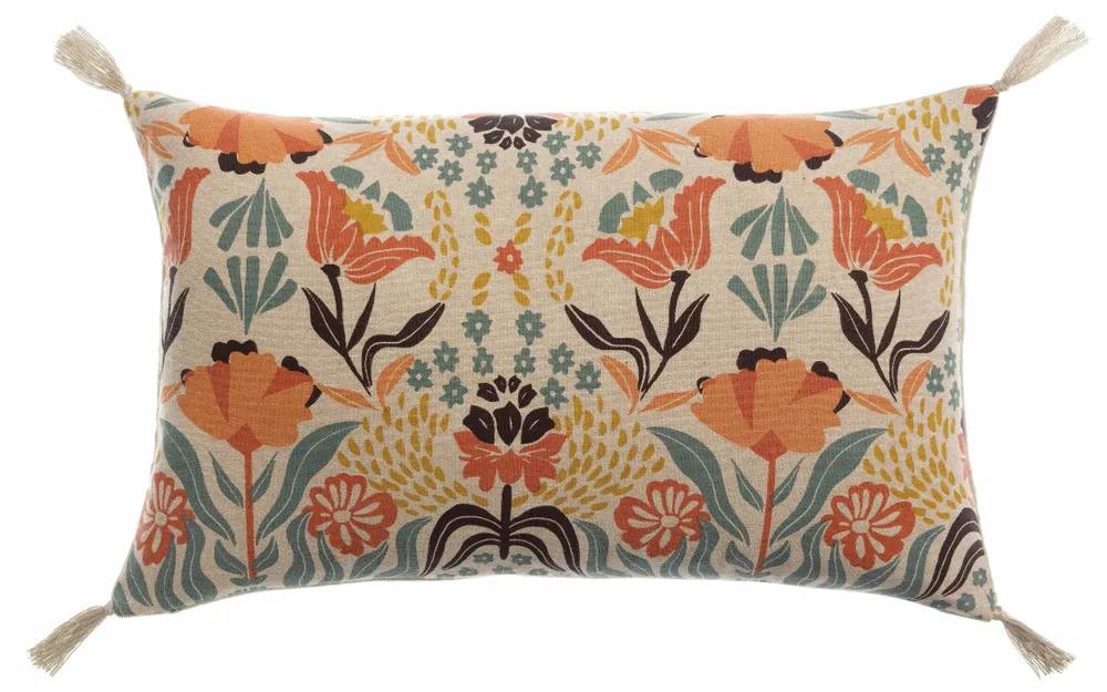 Cushions - Youri Printed Cushion Multico 30 X 50 - MAISON VIVARAISE - SDE VIVARAISE WINKLER