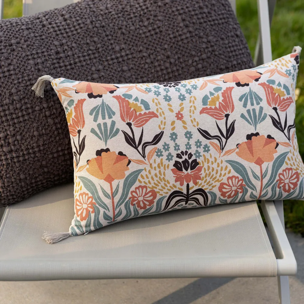 Cushions - Youri Printed Cushion Multico 30 X 50 - MAISON VIVARAISE - SDE VIVARAISE WINKLER