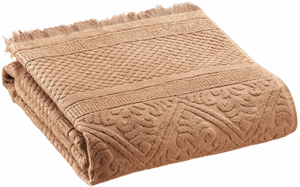 Bath towels - Zoé Bath Towel Noisette 70 X 140 - MAISON VIVARAISE - SDE VIVARAISE WINKLER