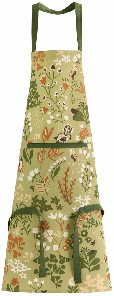 Aprons - Recycled Kitchen Apron with Pocket Darian Multico 72 X 85 - MAISON VIVARAISE - SDE VIVARAISE WINKLER