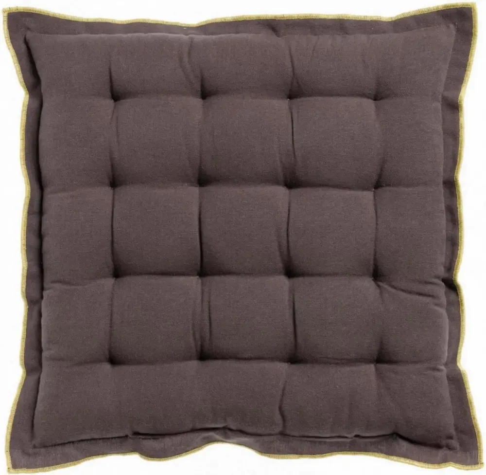 Chairs - Grace Recycled Chair Cushion Café 40 X 40 X 3 - MAISON VIVARAISE - SDE VIVARAISE WINKLER